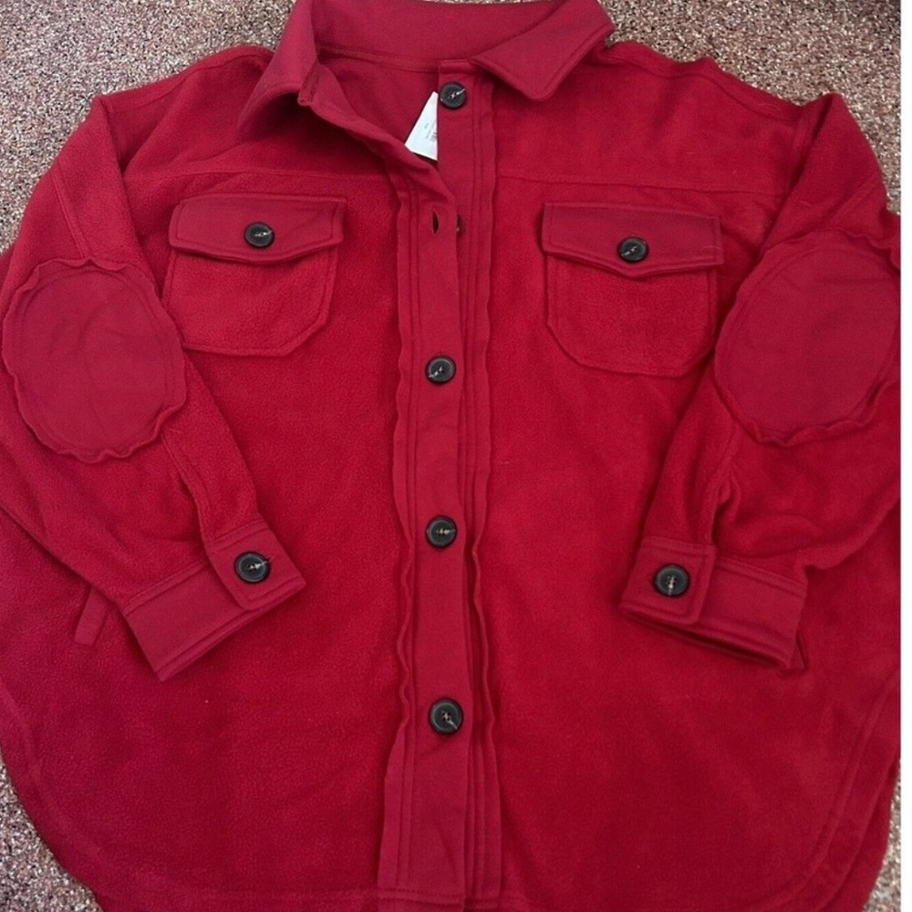 Zenana Outfitters Red V-Neck Sweater
